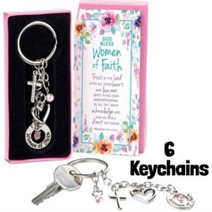 Set of 6 Women of Christ Keychains